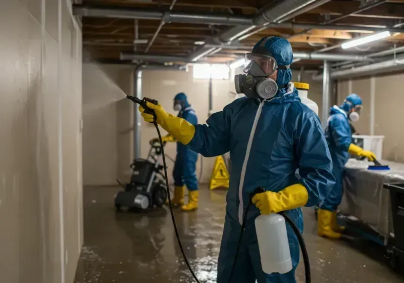 Basement Sanitization and Antimicrobial Treatment process in Central Aguirre, PR